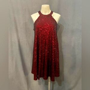 By Together Red Sequin Mini Dress